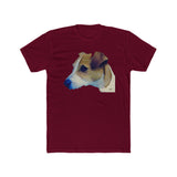 Parson Jack Russell Terrier - Men's Fitted Cotton Crew Tee