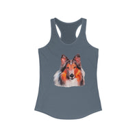 Rough Coated Collie Women's Racerback Tank