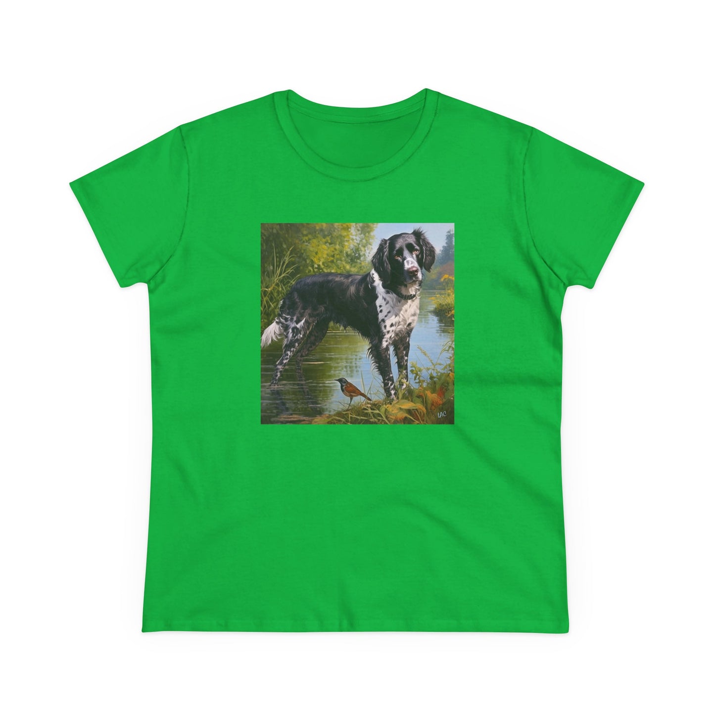 Large  Munsterlander  Women's Midweight Cotton Tee