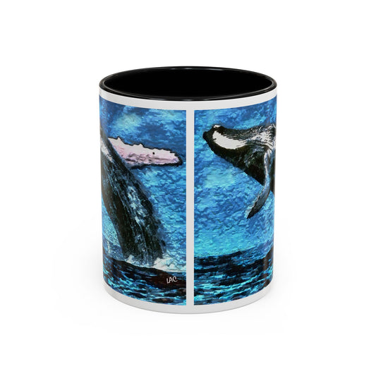 Humpback Whale Accent Coffee Mug, 11oz