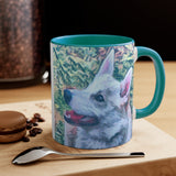 Norwegian Buhund - Accent - Ceramic Coffee Mug, 11oz
