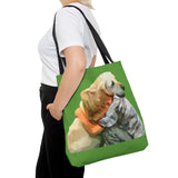 Yellow Lab and Child Tote Bag