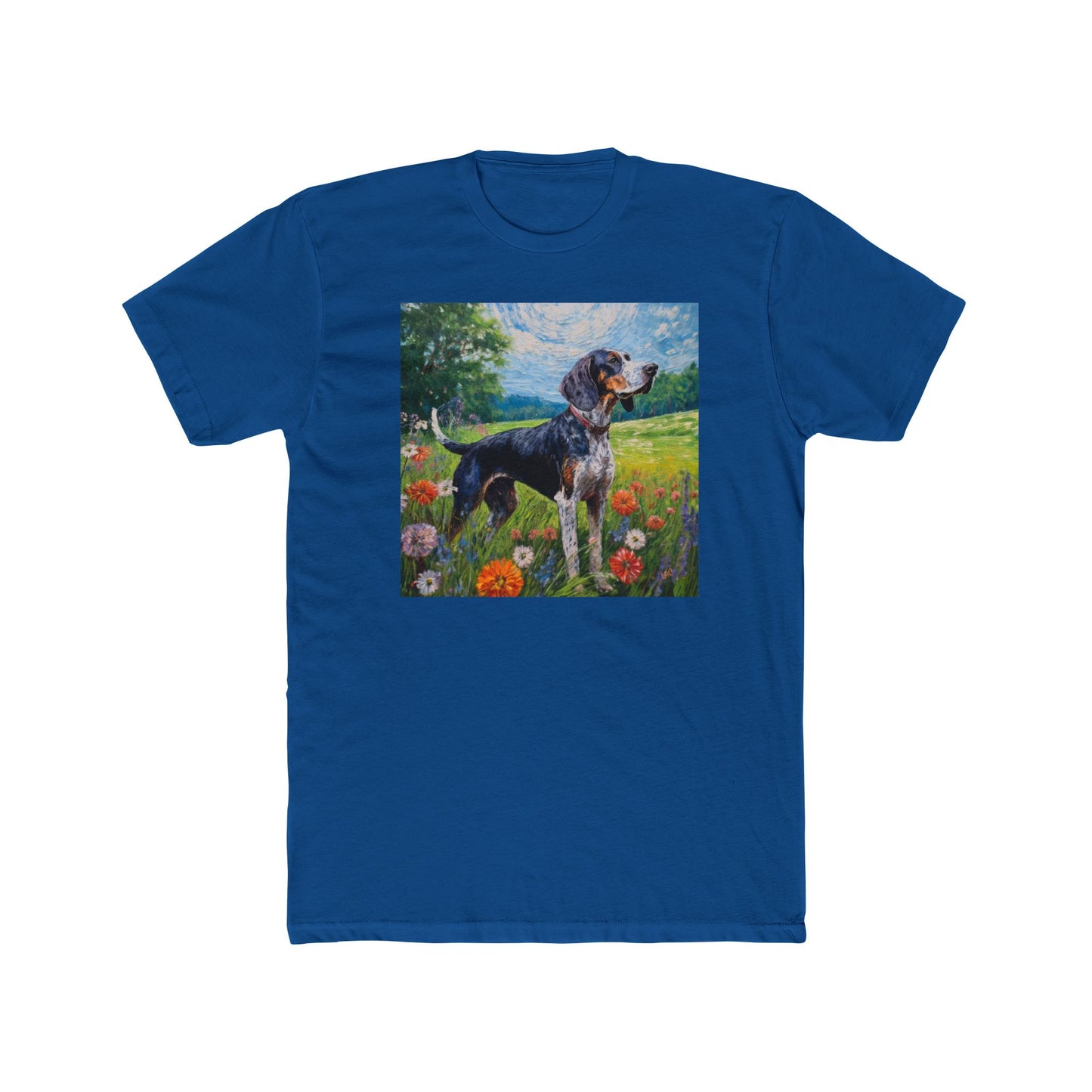 Bluetick Coonhound Men's Fitted Cotton Crew Tee