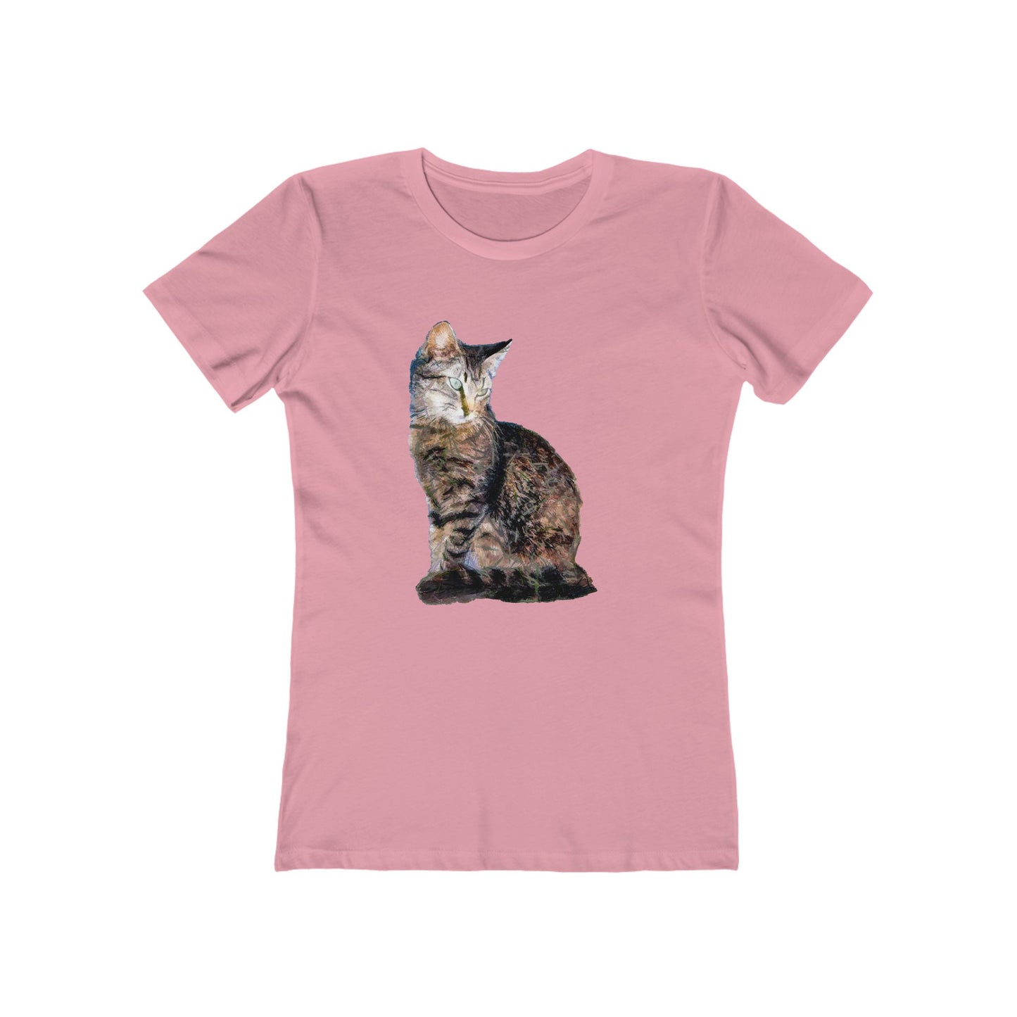 Cat 'Teris of Tinos' - Women's Slim Fit Ringspun Cotton T-Shirt
