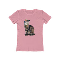 Cat 'Teris of Tinos' - Women's Slim Fit Ringspun Cotton T-Shirt