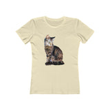 Cat 'Teris of Tinos' - Women's Slim Fit Ringspun Cotton T-Shirt