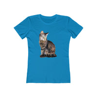 Cat 'Teris of Tinos' - Women's Slim Fit Ringspun Cotton T-Shirt