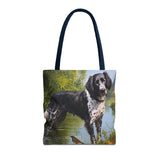 Large Munsterlander Polyester Tote Bag (AOP)