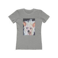 Chinese Crested - Women's Slim Fit Ringspun Cotton T-Shirt