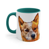 Red Heeler 'Australian Cattle Dog' Accent Coffee Mug, 11oz