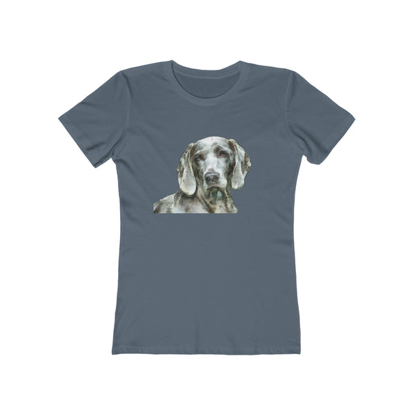 Weimaraner 'Grayson' Women's Slim Fitted Ringspun Cotton Tee