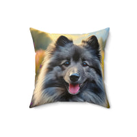 Keeshond - Spun Polyester Square Throw Pillow