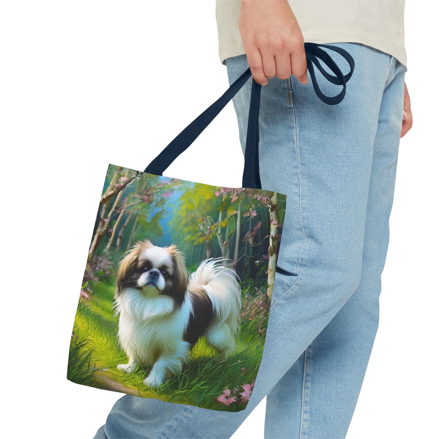 Japanese Chin Polyester Tote Bag (AOP)