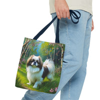 Japanese Chin Polyester Tote Bag (AOP)