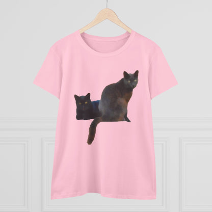 Cats of Greece 'Sifnos Sisters' Women's Midweight Cotton Tee