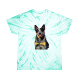 Blue Heeler - Australian Cattle Dog 'Bailey' Unisex Cotton Tie-Dye Tee, Cyclone