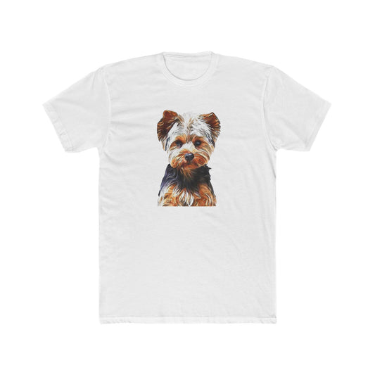 Yorkshire Terrier 'Lupis' - Men's Fitted Cotton Crew Tee