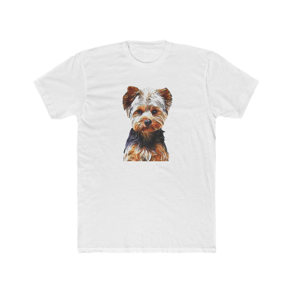 Yorkshire Terrier (Yorkie) 'Lupis' - Men's Fitted Cotton Crew Tee