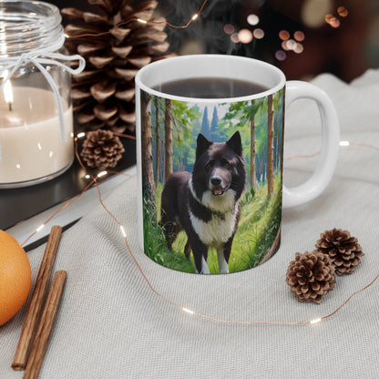 Karelian Bear Dog Ceramic Mug - 11oz