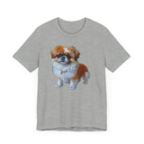 Pekingese Puppy Unisex Jersey Short Sleeve Tee