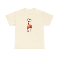 Flamingos - 'Love Birds'  Unisex Heavy Cotton Tee