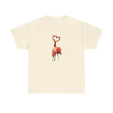 Flamingos - 'Love Birds'  Unisex Heavy Cotton Tee