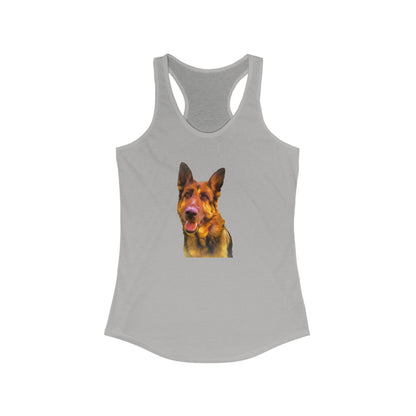 Bayli the Brilliant: Women's Racerback Tank Celebrating German Shepherds