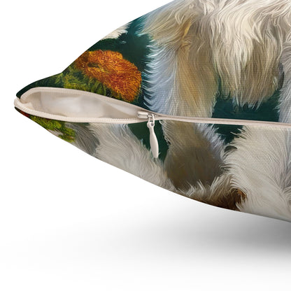 Kromfohrländer Spun Polyester Throw Pillow
