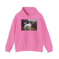 Japanese Terrrier  --  Vintage Inspired Dog Art Hooded Sweatshirt - Unisex 50/50