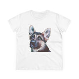 German Shepherd 'Sly' Women's Midweight Cotton Tee