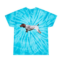 German Shorthair Pointer 'On Point' Unisex Tie-Dye Tee, Cyclone