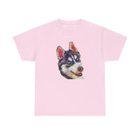 Siberian Husky 'Iditarod' Unisex Heavy Cotton Tee