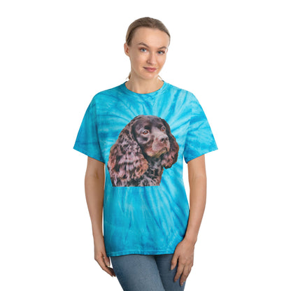 American Water Spaniel Unisex Cotton Tie-Dye Tee, Cyclone
