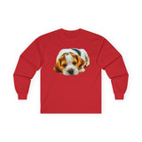 English Foxhound 'Sasha' Unisex  Cotton Long Sleeve Tee