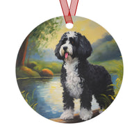 Portuguese Water Dog Metal Ornaments