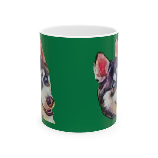 Siberian Husky 'Iditarod' Ceramic Mug 11oz
