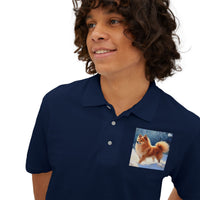 Finnish Spitz Men's Piqué Polo Shirt