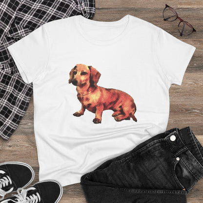 Dachshund 'Simone' Women's Midweight Cotton Tee