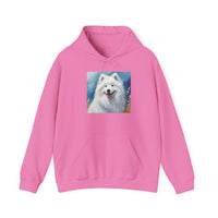 Cozy Samoyed  Unisex 50/50 Hooded Sweatshirt  | Perfect Gift for Dog Lovers