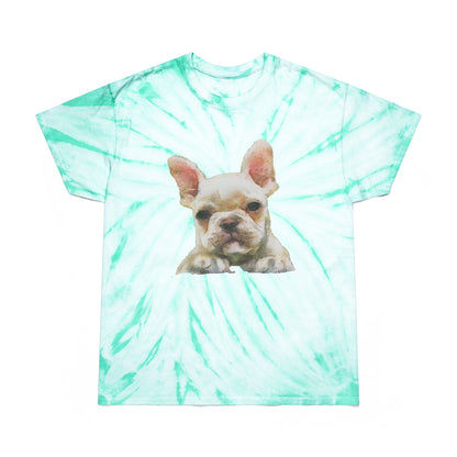 French Bulldog '2' Unisex Tie-Dye Tee, Cyclone