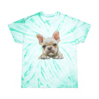 French Bulldog '2' Unisex Tie-Dye Tee, Cyclone