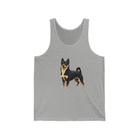 Black & Tan Shiba Inu  -  Unisex Jersey Tank