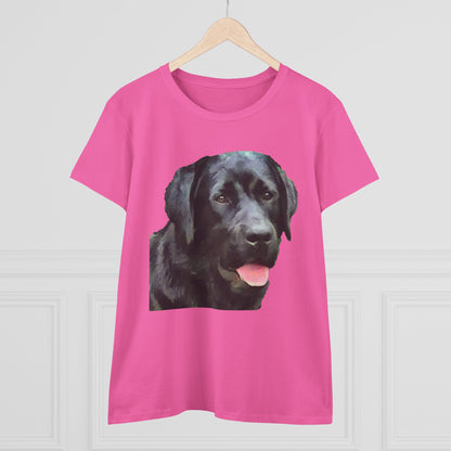 Black Lab 'Rizzo' - Labrador Retriever Women's Midweight Cotton Tee