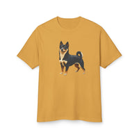 Black & Tan Shiba Inu  -  Unisex Relaxed Fit Garment-Dyed Heavyweight Cotton Tee