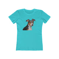 Teddy Roosevelt Terrier Women's Slim Fit Ringspun Cotton Tee