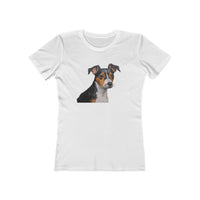 Teddy Roosevelt Terrier Women's Slim Fit Ringspun Cotton Tee