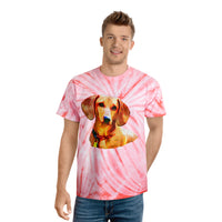 Dachshund 'Daisy' Unisex Cotton Tie-Dye Tee, Cyclone