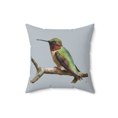 Humming Bird 'Cheeky' Spun Polyester Throw Pillow