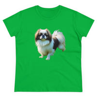 Japanese Chin Women's Artistic Midweight Cotton Tee