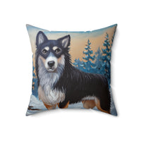 Lapponian Herder - Spun Polyester Throw Pillow